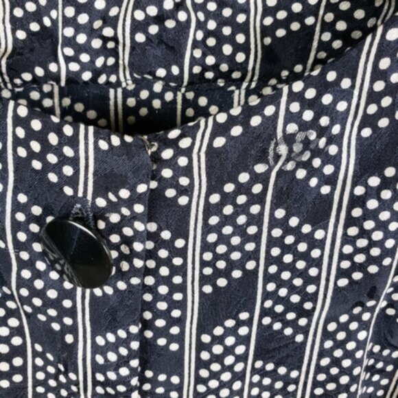 Vintage Adrianna Papell 100% Silk Button Front Pencil Dress size 8 Retro Preppy - Picture 6 of 11